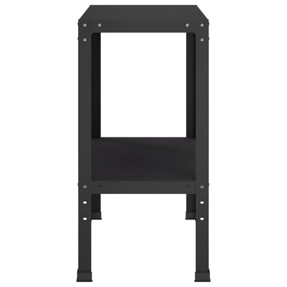 Planttafel 80 x 40 x 80 cm Gepoedercoat staal Zwart