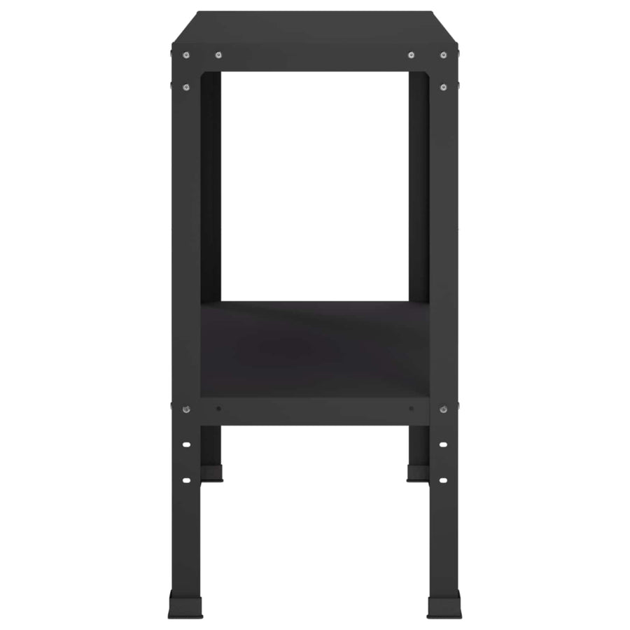Planttafel 80 x 40 x 80 cm Gepoedercoat staal Zwart