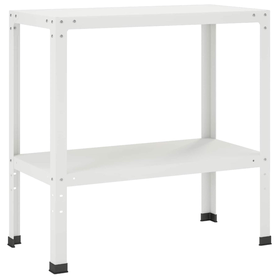 Planttafel 80 x 40 x 80 cm Gepoedercoat staal Wit