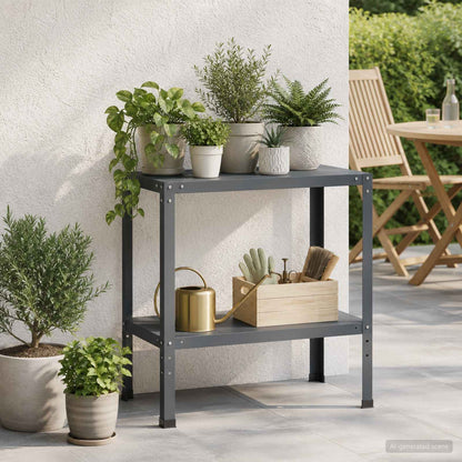 Planttafel 80 x 40 x 80 cm Gepoedercoat staal Antraciet