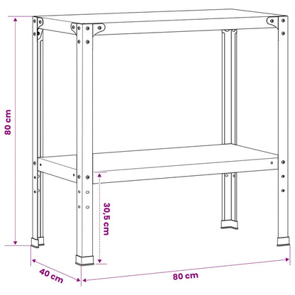 Planttafel 80 x 40 x 80 cm weervast staal Roestkleurig