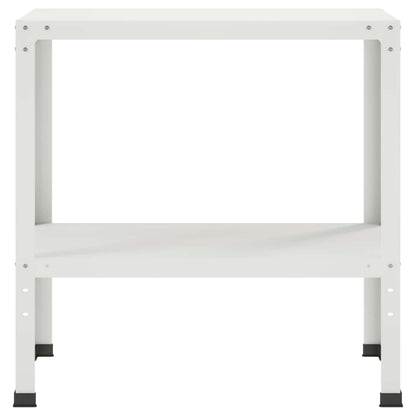 Planttafel 60 x 40 x 80 cm Gepoedercoat staal Wit