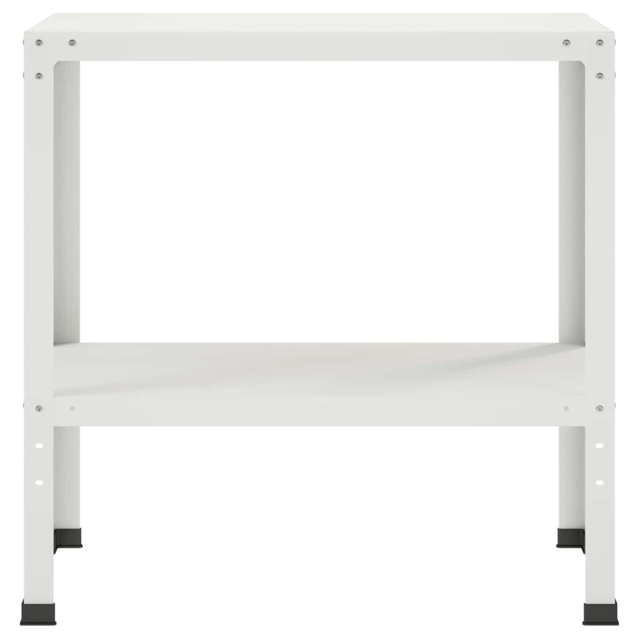 Planttafel 60 x 40 x 80 cm Gepoedercoat staal Wit