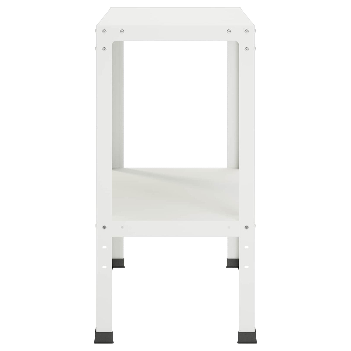 Planttafel 60 x 40 x 80 cm Gepoedercoat staal Wit