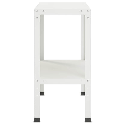 Planttafel 60 x 40 x 80 cm Gepoedercoat staal Wit
