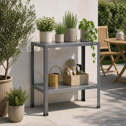 Planttafel 60 x 40 x 80 cm Gepoedercoat staal Antraciet