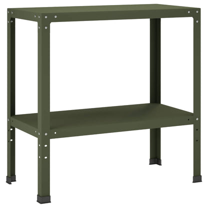 Planttafel 60 x 40 x 80 cm Gepoedercoat staal Olijfgroen