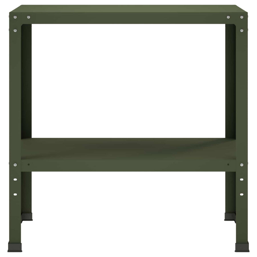 Planttafel 60 x 40 x 80 cm Gepoedercoat staal Olijfgroen