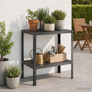 Planttafel 100x50x80 cm staal zwart