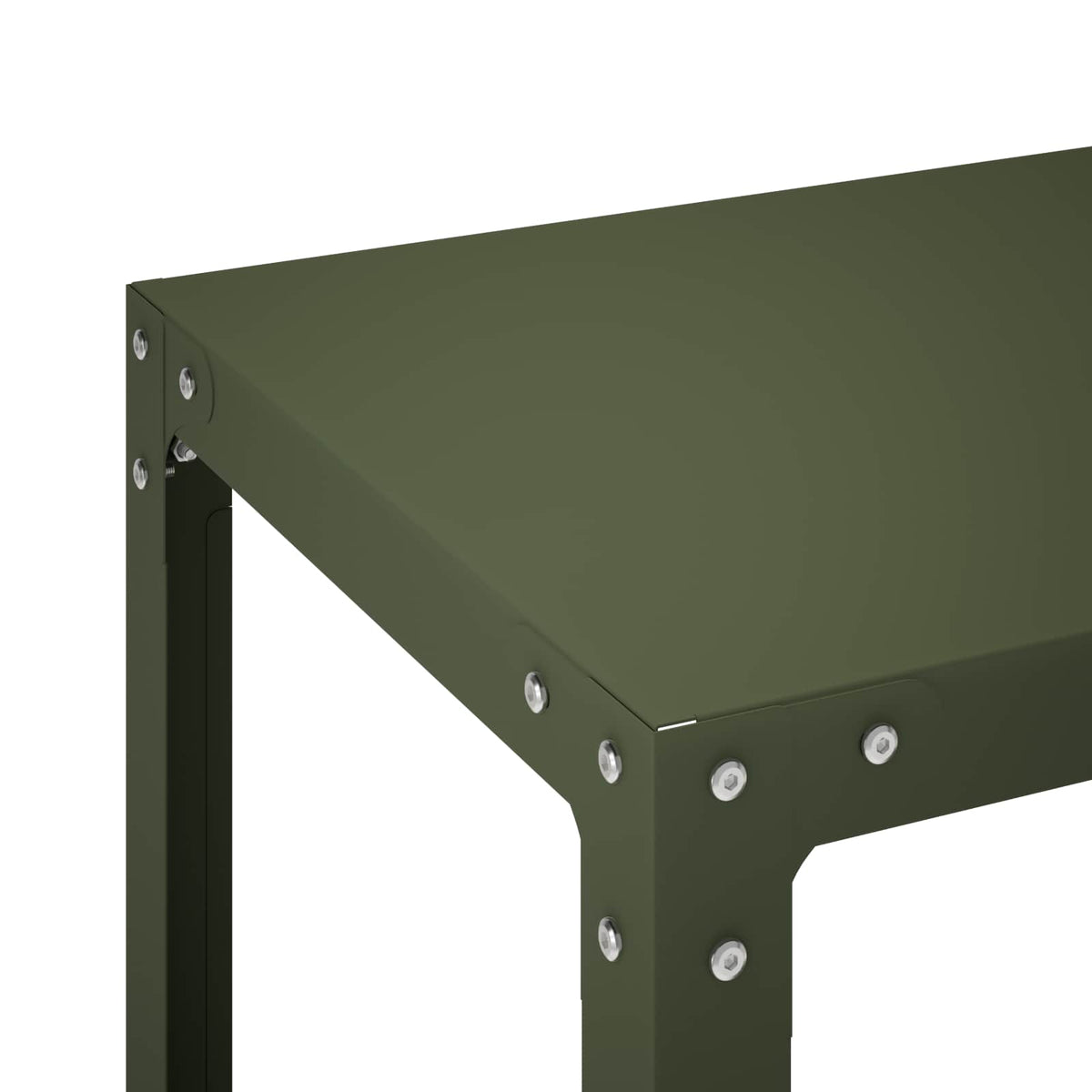 Planttafel 100 x 50 x 80 cm Gepoedercoat staal Olijfgroen