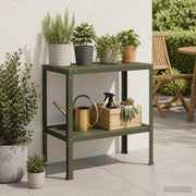 Planttafel 100x50x80 cm gepoedercoat staal olijfgroen