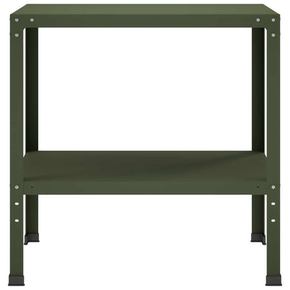Planttafel 100 x 50 x 80 cm Gepoedercoat staal Olijfgroen