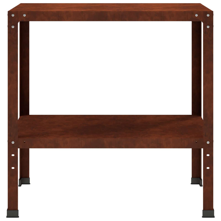 Planttafel 80 x 50 x 80 cm weervast staal Roestkleurig