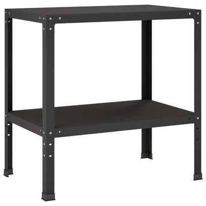 Planttafel 60 x 50 x 80 cm Gepoedercoat staal Zwart