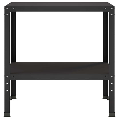 Planttafel 60 x 50 x 80 cm Gepoedercoat staal Zwart