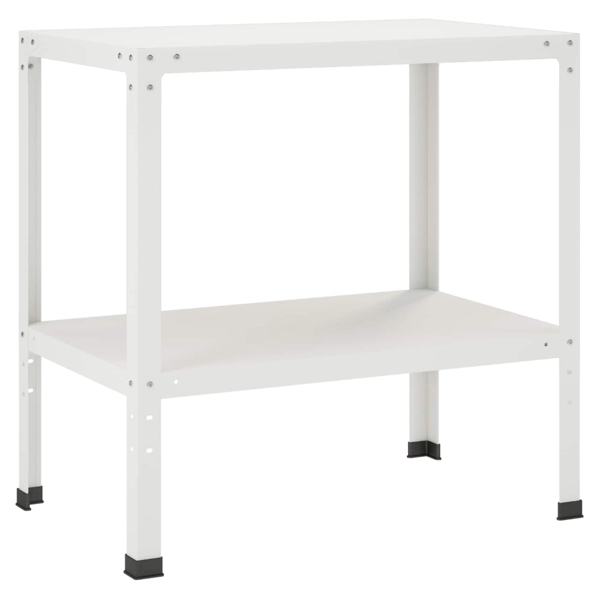 Planttafel 60 x 50 x 80 cm Gepoedercoat staal Wit