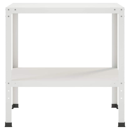 Planttafel 60 x 50 x 80 cm Gepoedercoat staal Wit