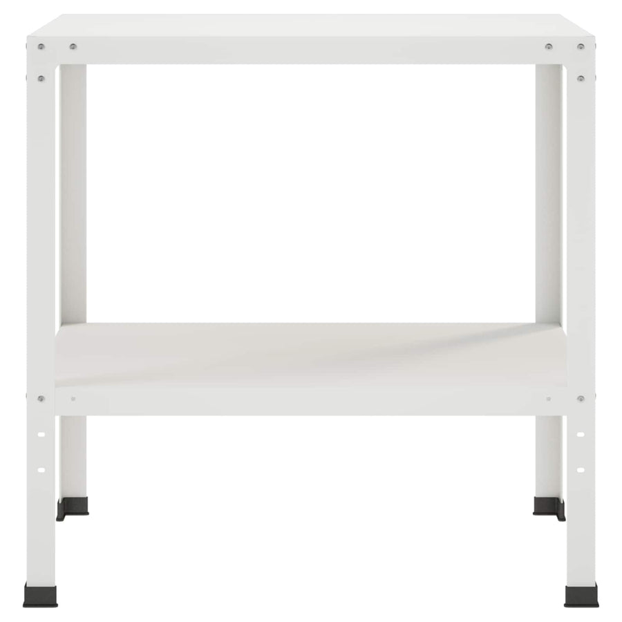 Planttafel 60 x 50 x 80 cm Gepoedercoat staal Wit