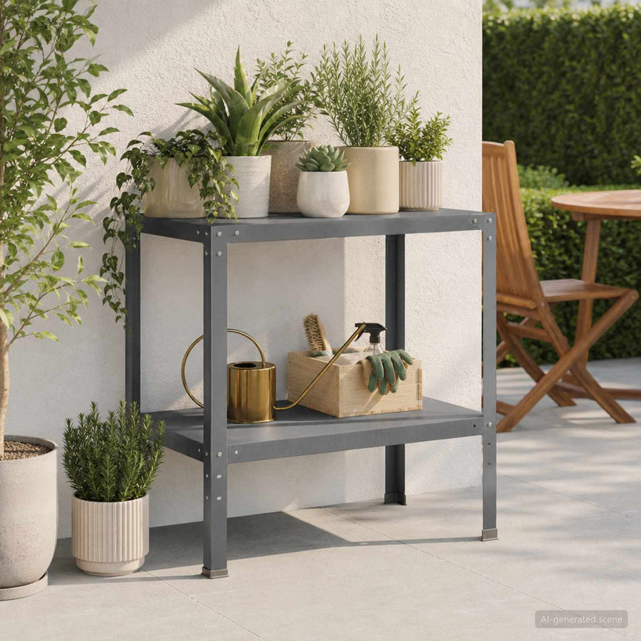 Planttafel 60 x 50 x 80 cm Gepoedercoat staal Antraciet