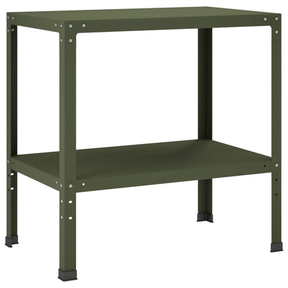 Planttafel 60 x 50 x 80 cm Gepoedercoat staal Olijfgroen