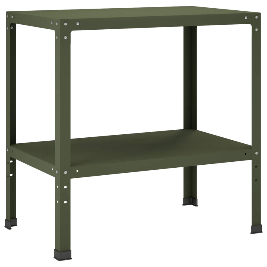 Planttafel 60 x 50 x 80 cm Gepoedercoat staal Olijfgroen