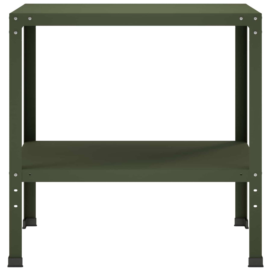 Planttafel 60 x 50 x 80 cm Gepoedercoat staal Olijfgroen