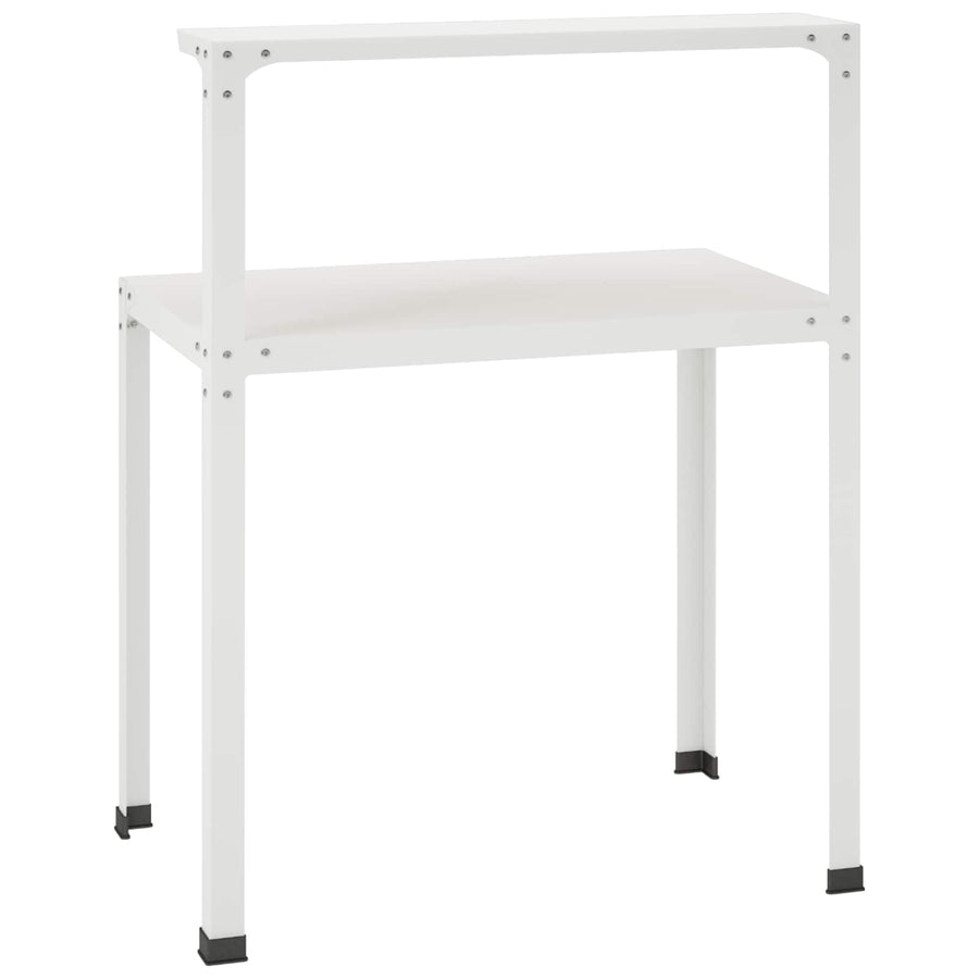 Planttafel 100 x 50 x 104 cm Gepoedercoat staal Wit