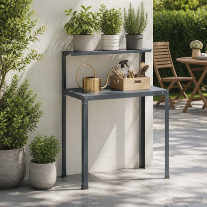 Planttafel 100 x 50 x 104 cm Gepoedercoat staal Antraciet
