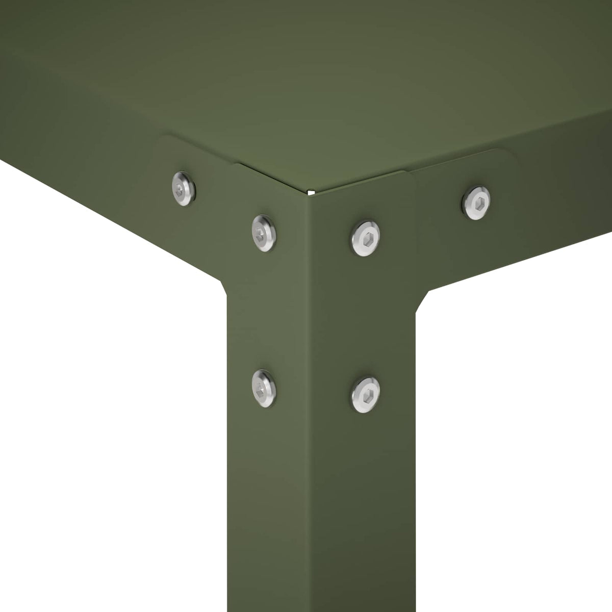Planttafel 100 x 50 x 104 cm Gepoedercoat staal Olijfgroen
