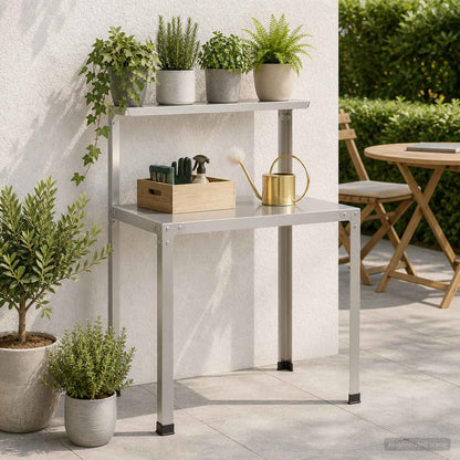 Planttafel 100 x 50 x 104 cm Roestvrij staal zilver