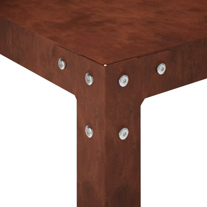Planttafel 100 x 50 x 104 cm weervast staal Roestkleurig