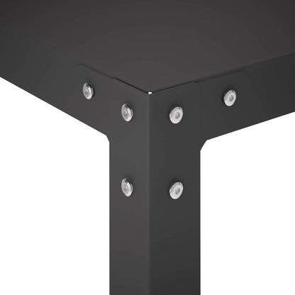 Planttafel 80 x 50 x 104 cm Gepoedercoat staal Zwart
