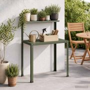 Planttafel 80x50x104 cm staal olijfgroen