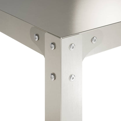 Planttafel 80 x 50 x 104 cm Roestvrij staal zilver
