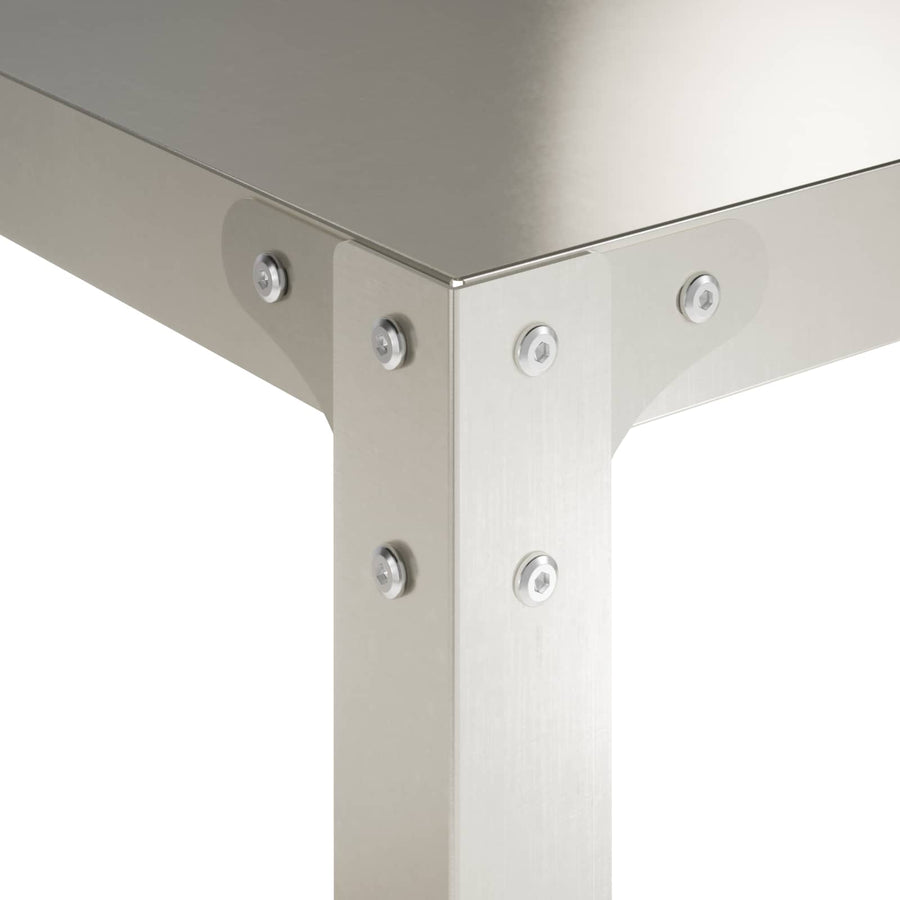 Planttafel 80 x 50 x 104 cm Roestvrij staal zilver
