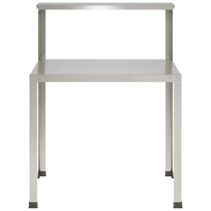 Planttafel 80 x 50 x 104 cm Roestvrij staal zilver