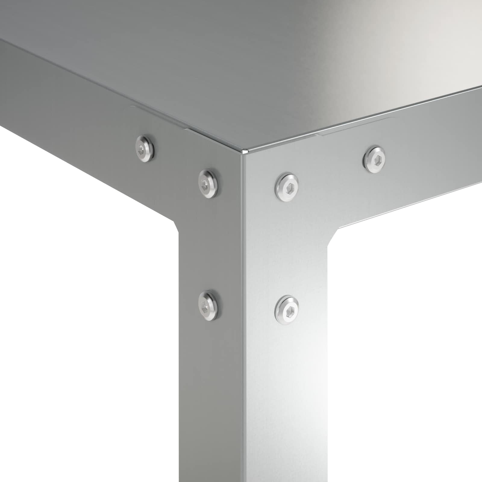 Planttafel 80 x 50 x 104 cm Gegalvaniseerd staal zilver