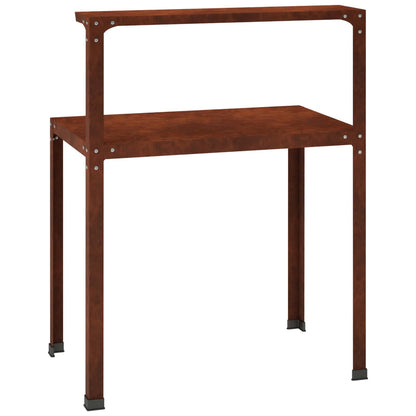 Planttafel 80 x 50 x 104 cm weervast staal Roestkleurig