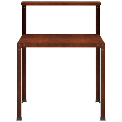 Planttafel 80 x 50 x 104 cm weervast staal Roestkleurig