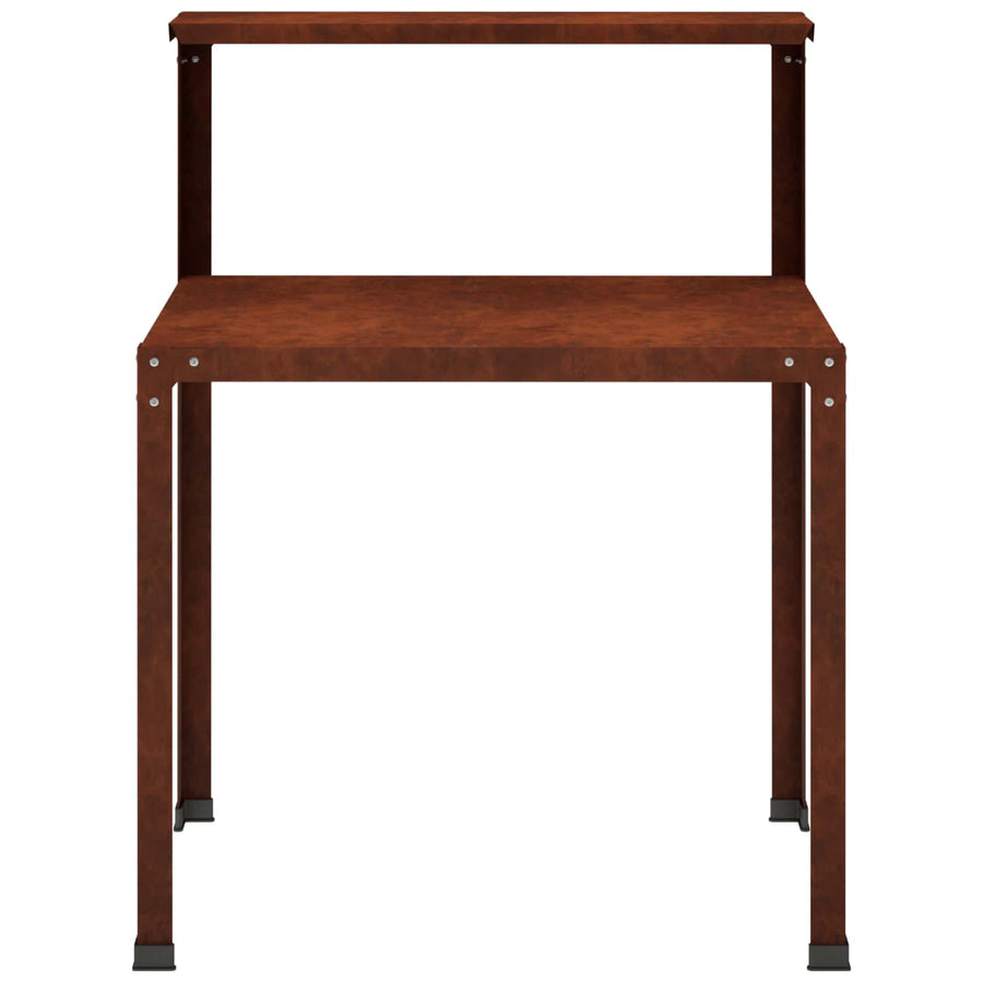 Planttafel 80 x 50 x 104 cm weervast staal Roestkleurig