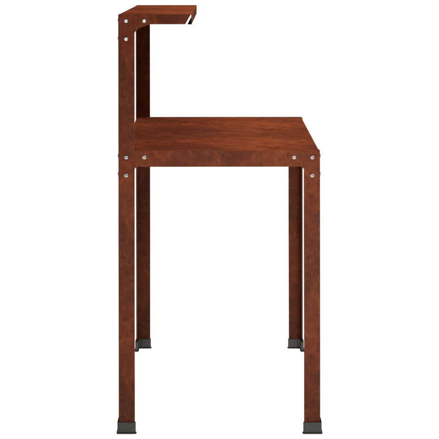 Planttafel 80 x 50 x 104 cm weervast staal Roestkleurig