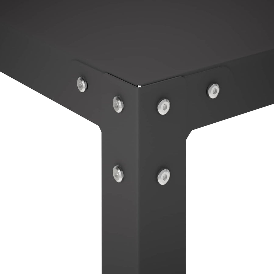Planttafel 60 x 50 x 104 cm Gepoedercoat staal Zwart