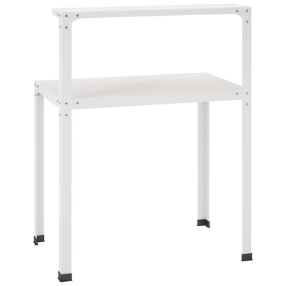 Planttafel 60 x 50 x 104 cm Gepoedercoat staal Wit