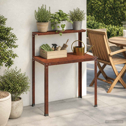Planttafel 60 x 50 x 104 cm weervast staal Roestkleurig