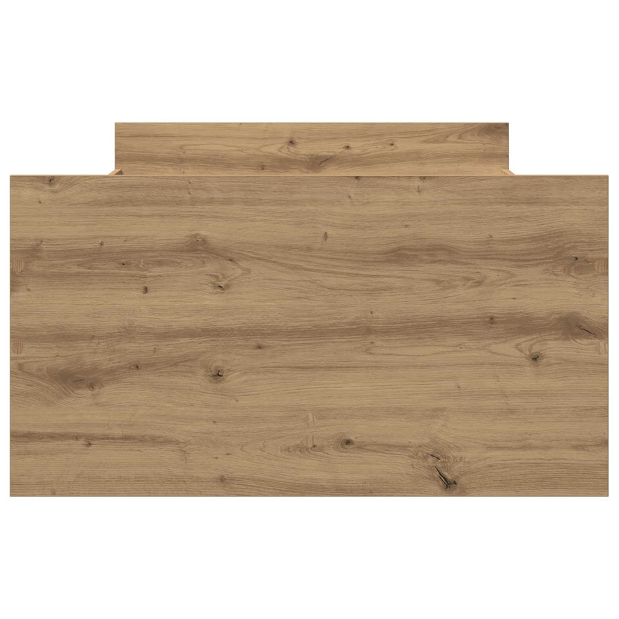 Bedframe Artisanaal eiken 100 x 200 cm Bewerkt hout