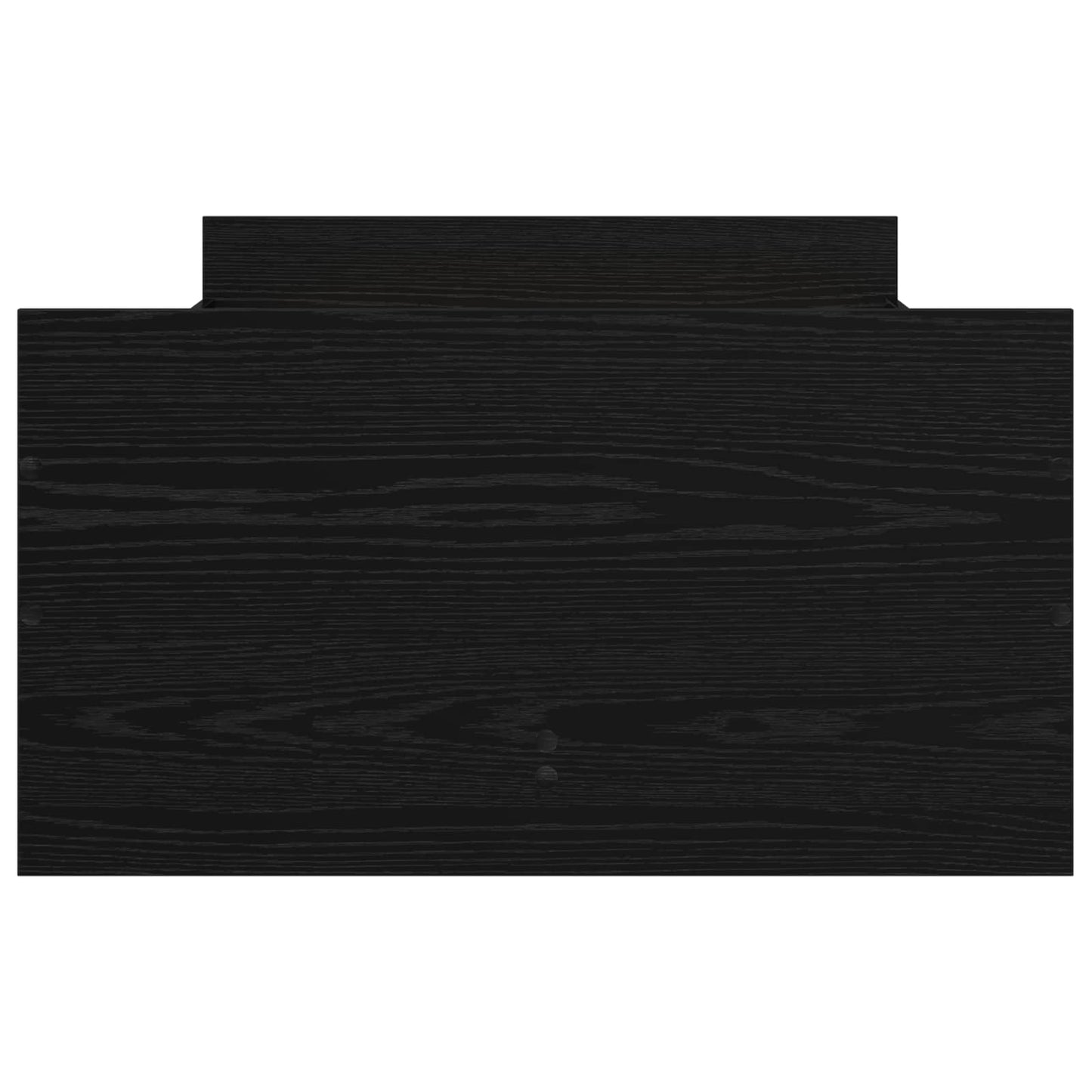 Bedframe Zwart eiken 100 x 200 cm Bewerkt hout