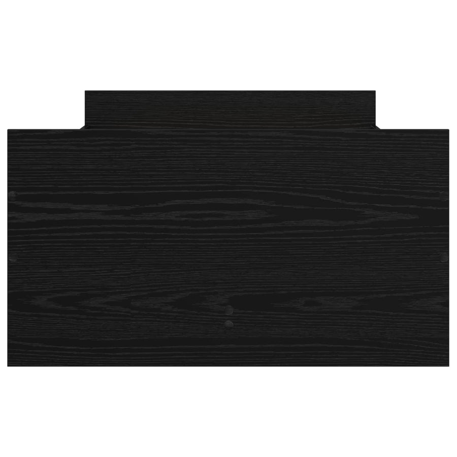 Bedframe Zwart eiken 100 x 200 cm Bewerkt hout