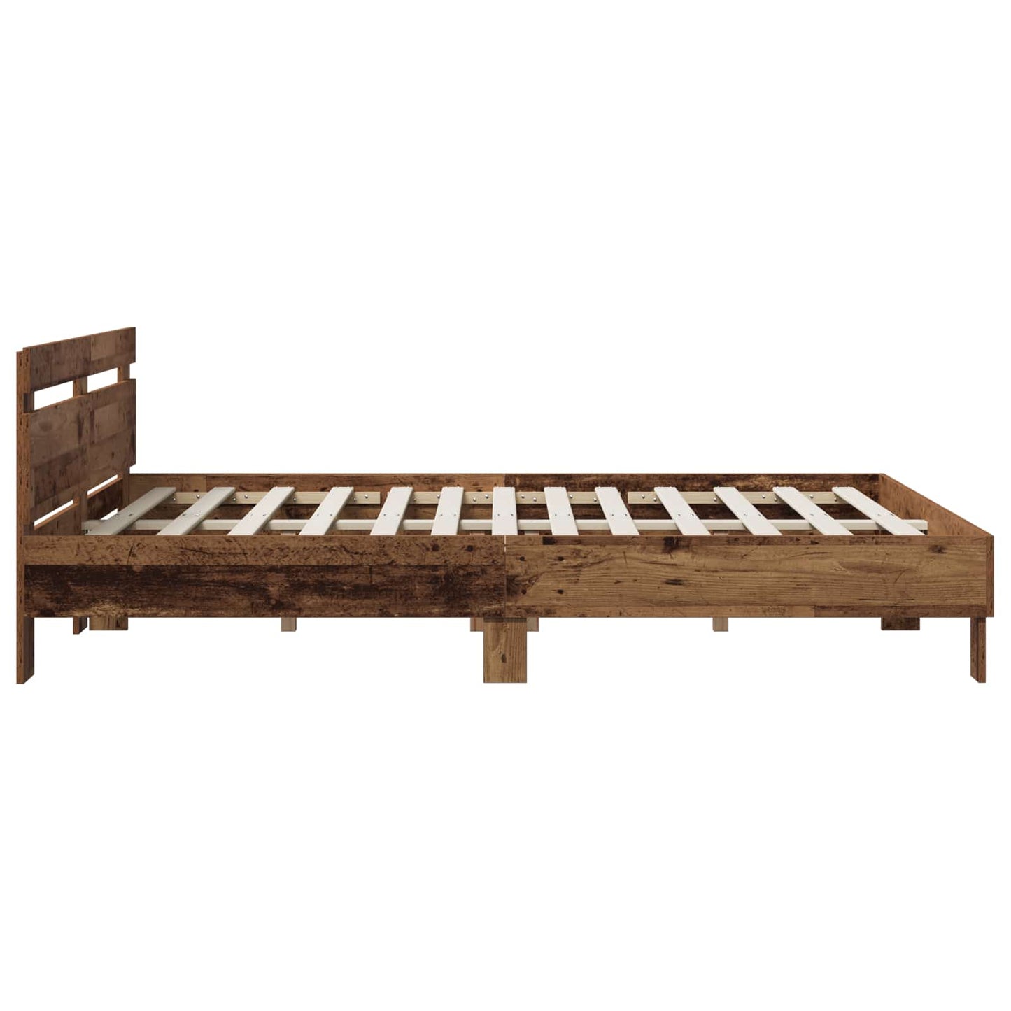 Bedframe Oud hout 140 x 190 cm Bewerkt hout