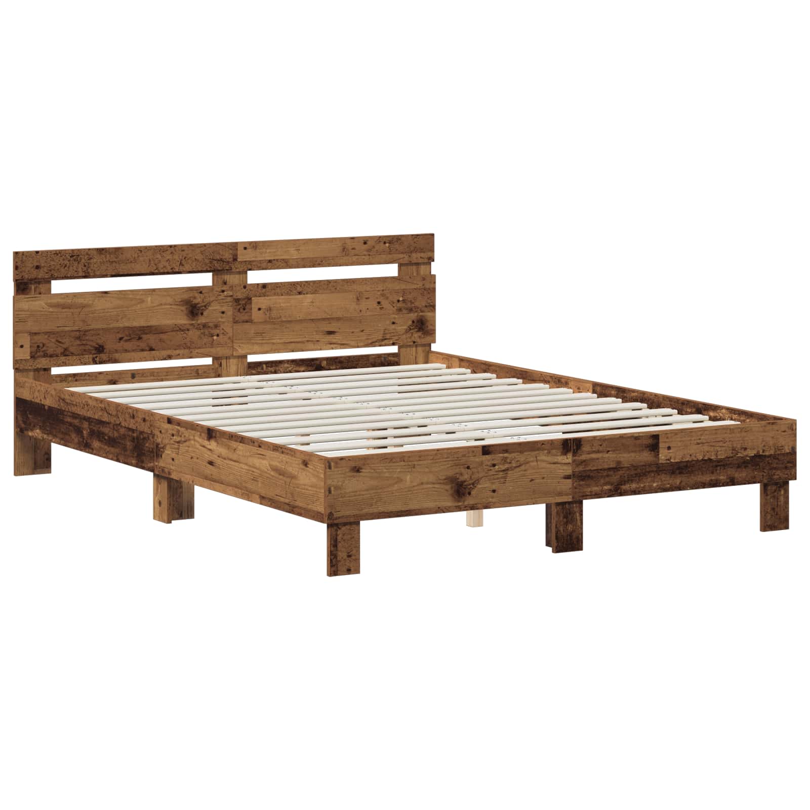 Bedframe Oud hout 135 x 190 cm Bewerkt hout
