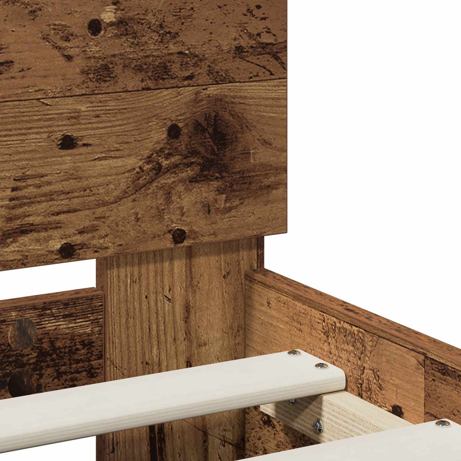 Bedframe Oud hout 120 x 190 cm Bewerkt hout